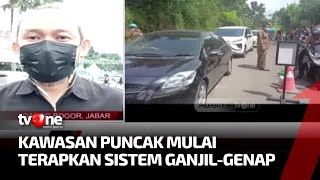 Kawasan Puncak Terapkan Ganjil Genap Hari Ini  AKIP tvOne [upl. by Ellenhoj565]