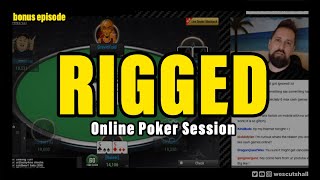 Rigged  Online Poker Session w Wes Cutshall  Poker Vlog [upl. by Natfa58]