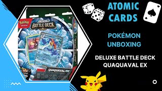 Pokémon Unboxing  Quaquaval ex Deluxe Battle Deck [upl. by Ecirtnahs]