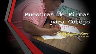 Las muestras de firmas como documento indubitable para la Prueba Pericial en Grafoscopía [upl. by Dodds]