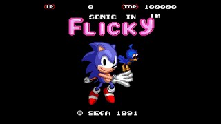 Sonic in Flicky ✪ Full Game No Damage Playthrough 1080p60fps [upl. by Hannie288]