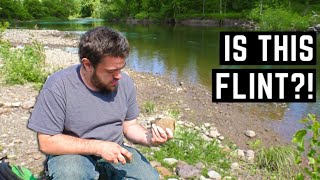 How to find Flint  Flint Knapping Primitive Survival Skills  Episode 2 Travel Vlog [upl. by Sirahs]