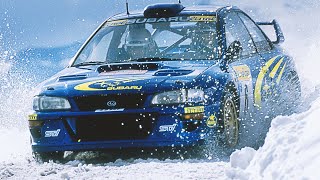 Juha Kankkunen amp Richard Burns testing Subaru Impreza WRC  with pure engine sounds [upl. by Nadeau281]