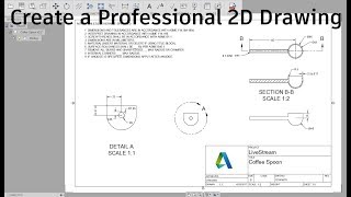 Fusion 360 — Create a Professional 2D Drawing — LarsLive 84 [upl. by Matty]