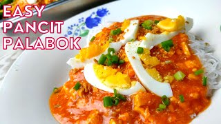 Easy Pancit Palabok  Using Mama Sitas Palabok Mix  Filipino Rice Noodle Dish [upl. by Analli440]