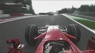 Kimi Raikkonen  Belgium 2008  Overtaking Massa And Hamilton Onboard [upl. by Gwendolyn]