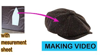 Flat cap making video  Easy home made [upl. by Ayad]