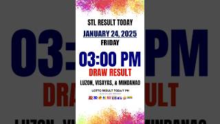 STL Result Today 300PM Draw January 24 2025 STL Luzon Visayas and Mindanao  LRT PH shorts [upl. by Sianna766]