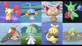 CATCH POKÉMON GO GEN 3 PLUSLE SKITTY MUDKIP RALTS TREECKO [upl. by Alta138]