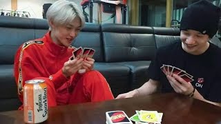 Chan and Felix playing uno😂❤️ [upl. by Kanal]