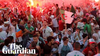 Algeria fans around the world celebrate Africa Cup of Nations win [upl. by Munafo]