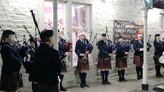 The Rose of Allendale played by the Vale of Atholl Pipe Band during Pitlochry Christmas event 2019 [upl. by Barry694]