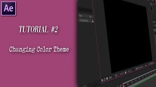 After Effects Tutorial How To Change Color Theme Highlight color [upl. by Fanchette487]