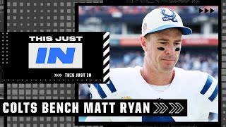 🚨 The Colts bench Matt Ryan amp will start Sam Ehlinger the rest of the season 🚨  This Just In [upl. by Zurciram]