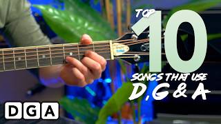 Play 10 guitar songs with 3 EASY chords  D G and A major [upl. by Nylatsyrk783]