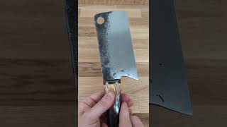 Forged Meat Cleaver with Charred Hickory  8670 Carbon Steel by Dale Miller [upl. by Cohe345]