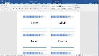 How to create name badges in Word [upl. by Eselahc]