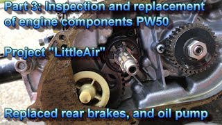 Part 3 1983 Yamaha PW 50 Engine component inspection and replace parts [upl. by Gurtner]