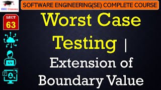 L63 Worst Case Testing  Extension of Boundary Value Analysis  Software Engineering Lectures [upl. by Leifer]