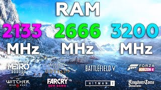 2133MHz vs 2666MHz vs 3200MHz RAM Test in 8 Games [upl. by Jannel]