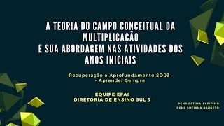 A Teoria do Campo Conceitual da Multiplicação e sua Abordagem nas Atividades dos Anos Iniciais [upl. by Kulseth855]