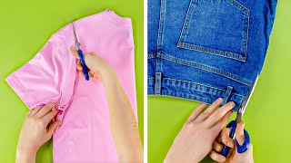 17 idées étonnantes de projets DIY upcycling avec de vieux vêtements ✂👖👚🤩 [upl. by Raffin]