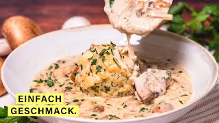 Rahmchampignon mit Semmelknödel – perfekt für den Herbst [upl. by Ddat]