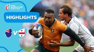 Wallabies WOW against Georgia  Australia v Georgia  Rugby World Cup 2023 Highlights [upl. by Eniad]