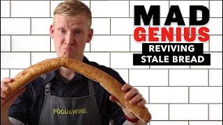 How to Revive Stale Bread  Mad Genius Tips  Food amp Wine [upl. by Naicad]