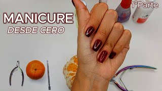 APRENDE Como hacer una MANICURA BÁSICA  TUTORIAL ✅ CLASE 1 [upl. by Thom878]