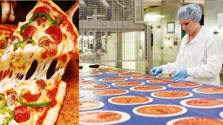 Amazing PIZZA Making and Processing Automatically in Food Factory with Awesome Worker skills [upl. by Yborian]