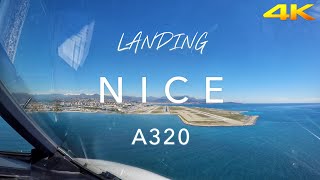 NICE  A320 LANDING 4K [upl. by Etteneg]