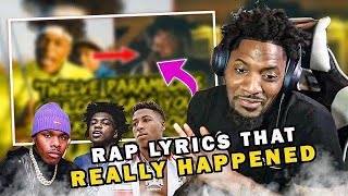 RAP LYRICS THAT ACTUALLY HAPPENED REACTION [upl. by Irallih425]