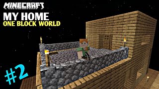 MINECRAFT  MY ONE BLOCK WORLD HOUSE  EPISODE 2 HINDI VIDEO [upl. by Puri]