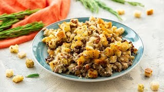 The BEST Easy Sausage Stuffing Recipe [upl. by Etnohc443]