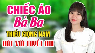 Chiếc Áo Bà Ba Karaoke  Thiếu Giọng Nam  Song Ca với Tuyết Nhi [upl. by Sublett]