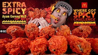 14 KETUL MCD AYAM GORENG 3X EXTRA SPICY OK JAMBAN DA KIRIM SALAM  EATING SHOW W ASMR [upl. by Nanci318]