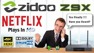 Zidoo Z9X TV Box Plays Netflix In HD 4K and Dolby TrueHD Full Android Version [upl. by Barcot]