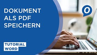 Tutorial Microsoft Word Dokument als PDF speichern [upl. by Cordey]