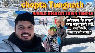 Tungnath trek  Chopta Uttrakhand  Best Snow trek in Winters [upl. by Ardnama]