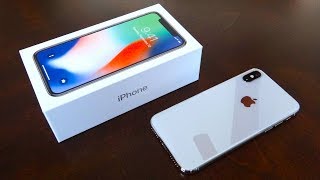 iPhone X 256GB Silver Unboxing [upl. by Ennis]