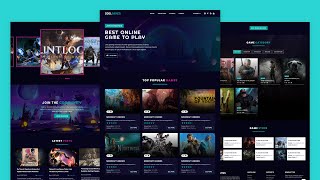 Make A Responsive Gaming Website Using HTML CSS Tailwind CSS amp JavaScript  Gaming Website [upl. by Bumgardner]