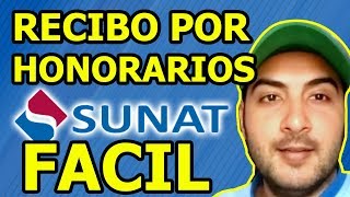 Como sacar recibo por honorarios SUNAT  VENEZOLANOS EN PERÚ 2019 [upl. by Lleval]