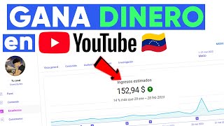 Como COBRAR y GANAR DINERO en YouTube Venezuela 2023 [upl. by Beitch]