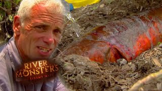 Catching A Giant Electric Eel With Rubber Gloves  EEL  River Monsters [upl. by Uile]