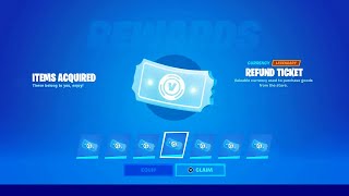 UNLIMITED REFUND TICKET GLITCH in FORTNITE [upl. by Eidnalem]