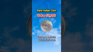 Rare Indian Coin Platinum Jubilee Indian Air Force shorts [upl. by Cindra324]