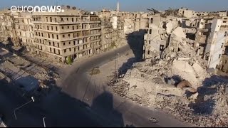 Shocking drone footage shows Aleppo destruction [upl. by Annaeg]