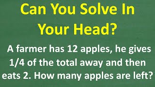 Can You Solve This Math Problem in Your Head Many can’t do this BASIC MATH in their head RIGHT [upl. by Oidualc]