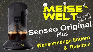 Philips Senseo Original Plus  Wassermenge ändern amp Resetten [upl. by Marcile369]